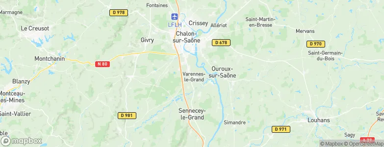 Varennes-le-Grand, France Map