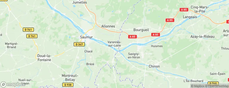 Varennes-sur-Loire, France Map