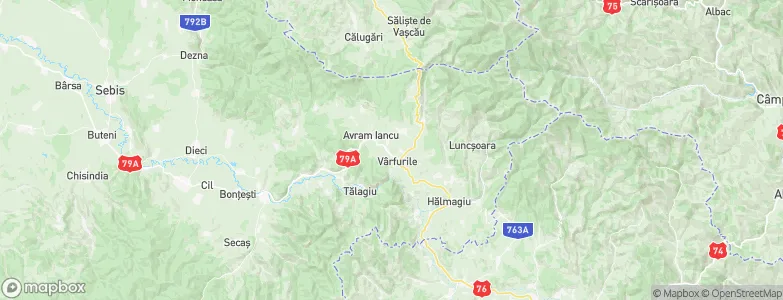 Vârfurile, Romania Map
