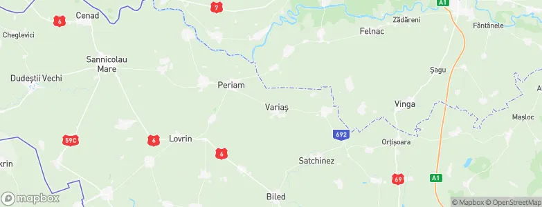 Variaş, Romania Map