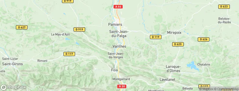 Varilhes, France Map