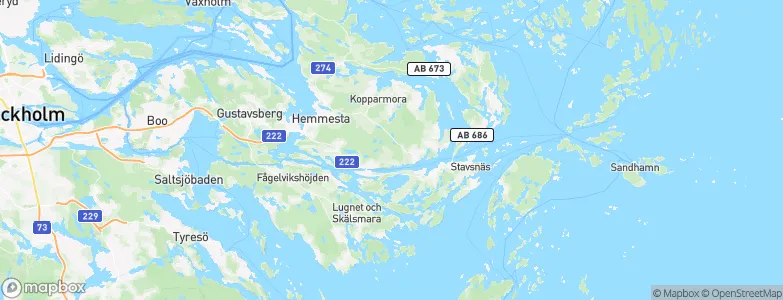 Värmdö Kommun, Sweden Map