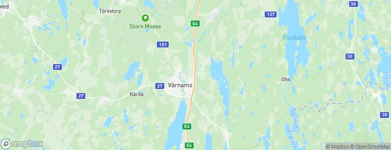 Värnamo Kommun, Sweden Map
