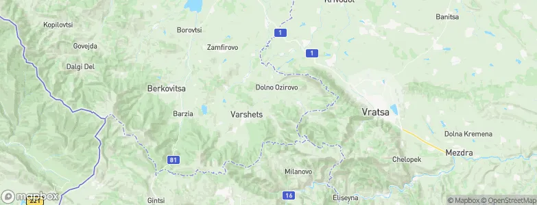 Varshets, Bulgaria Map