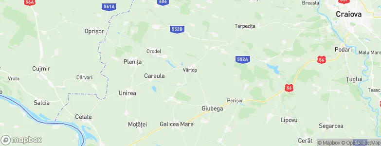 Vârtop, Romania Map