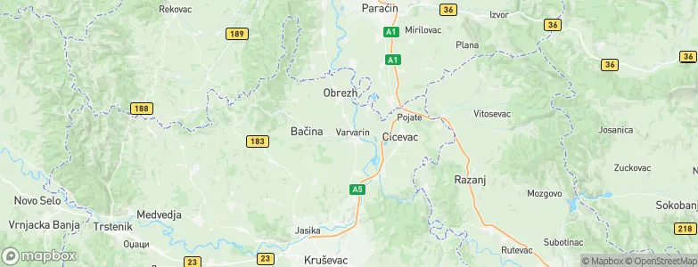 Varvarin, Serbia Map