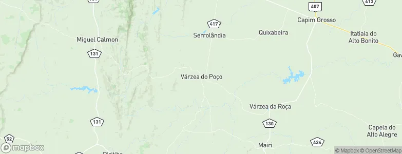Várzea do Poço, Brazil Map