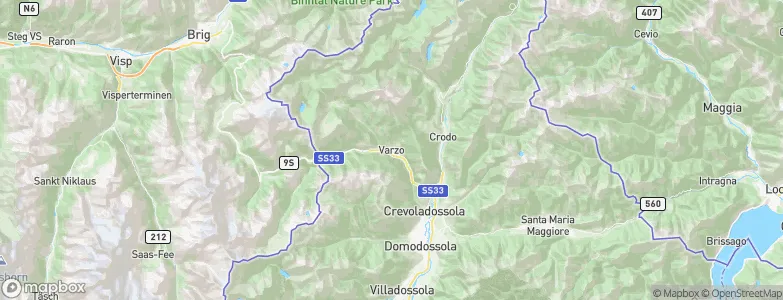 Varzo, Italy Map