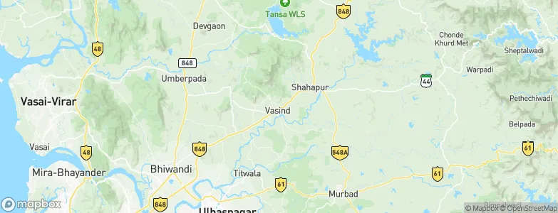 Vasind, India Map