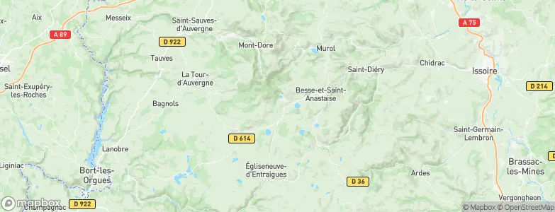 Vassivière, France Map