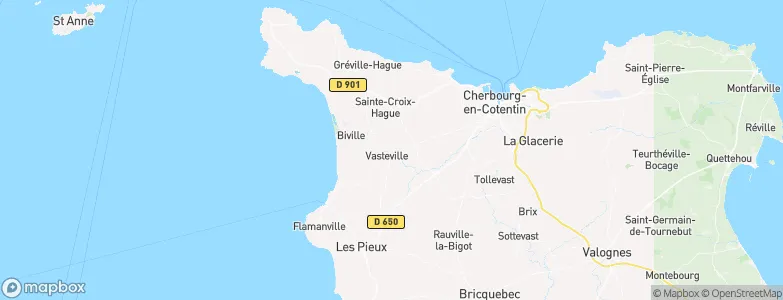 Vasteville, France Map
