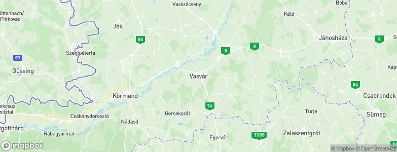 Vasvár, Hungary Map