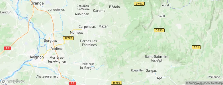 Vaucluse, France Map