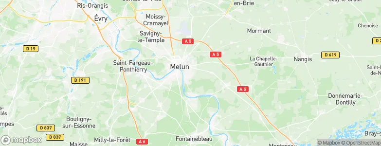 Vaux-le-Pénil, France Map