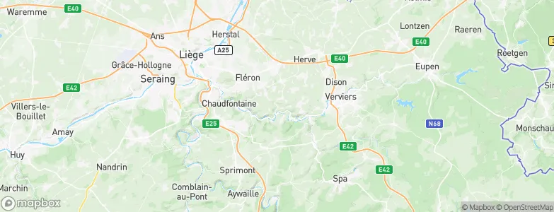 Vaux sous Olne, Belgium Map