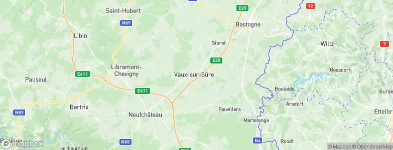 Vaux-sur-Sûre, Belgium Map