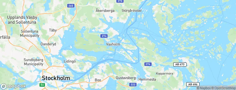 Vaxholm, Sweden Map