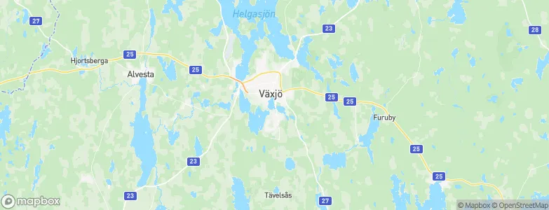 Växjö Kommun, Sweden Map