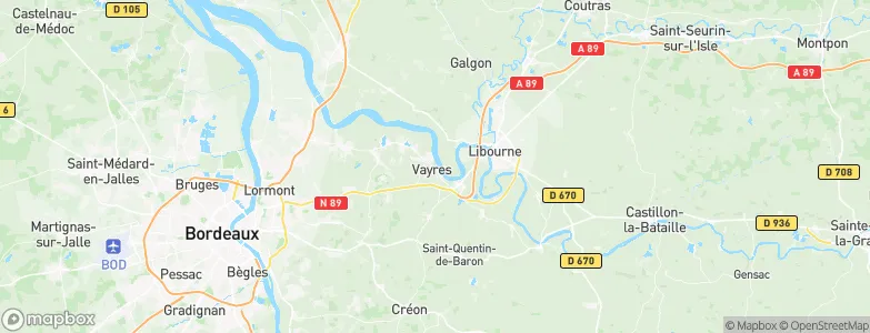 Vayres, France Map