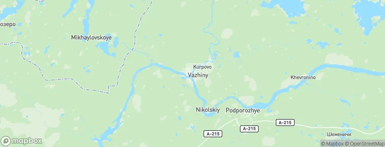 Vazhiny, Russia Map