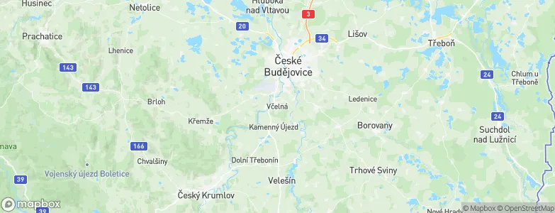 Včelná, Czechia Map