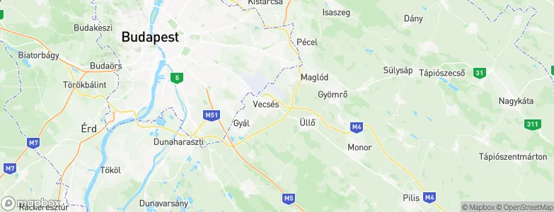 Vecsés, Hungary Map