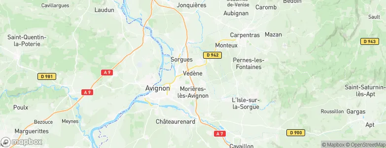 Vedène, France Map