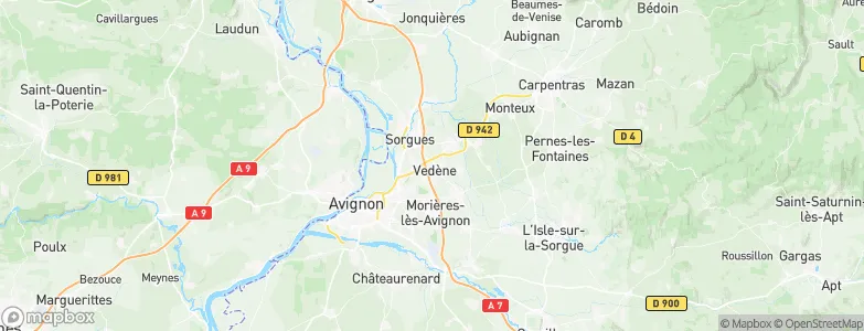 Vedène, France Map