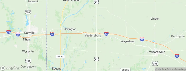 Veedersburg, United States Map