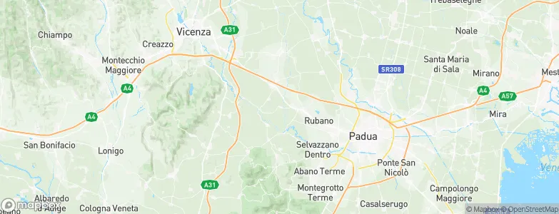 Veggiano, Italy Map