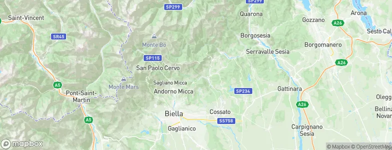 Veglio, Italy Map