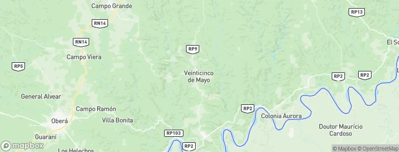 Veinticinco de Mayo, Argentina Map