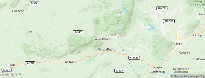 Velez Blanco, Spain Map