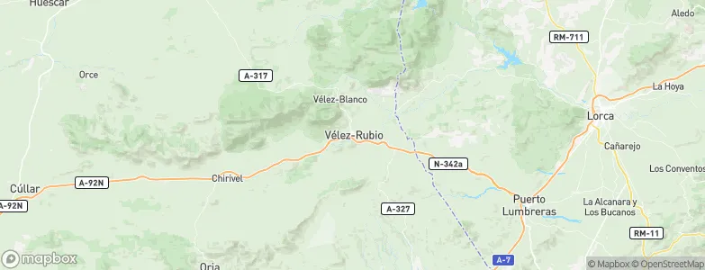Velez-Rubio, Spain Map