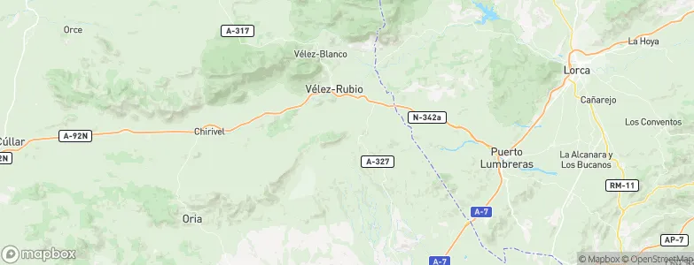Velez Rubio, Spain Map