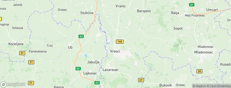 Veliki Crljeni, Serbia Map