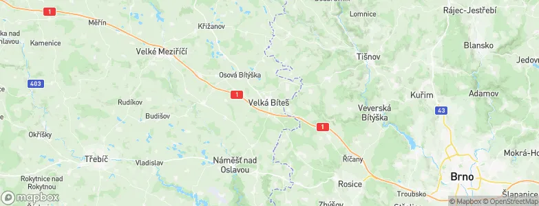 Velká Bíteš, Czechia Map