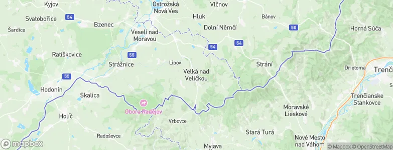 Velká nad Veličkou, Czechia Map