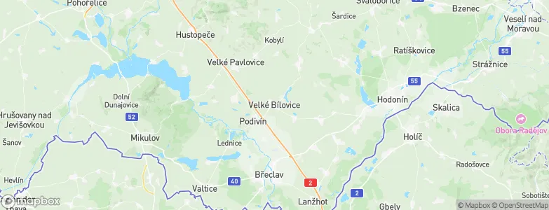 Velké Bílovice, Czechia Map