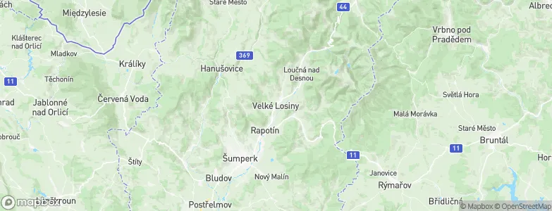 Velké Losiny, Czechia Map