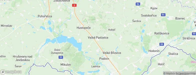 Velké Pavlovice, Czechia Map