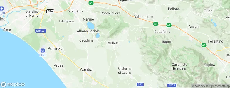 Velletri, Italy Map