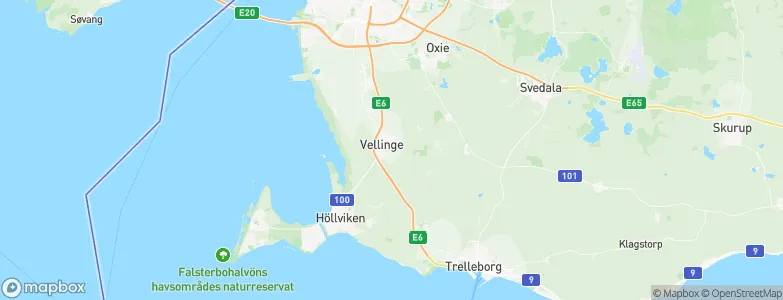 Vellinge Municipality, Sweden Map