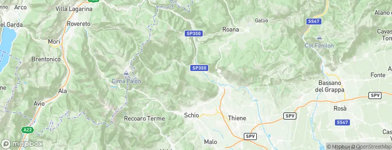 Velo d'Astico, Italy Map