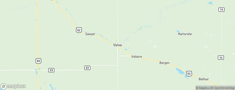 Velva, United States Map