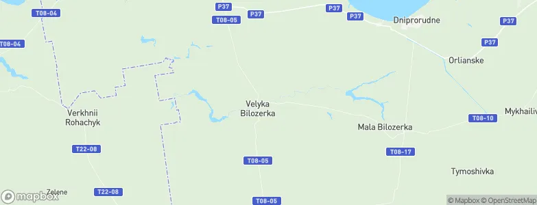 Velyka Bilozerka, Ukraine Map