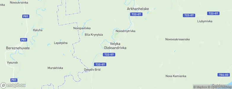 Velyka Oleksandrivka, Ukraine Map
