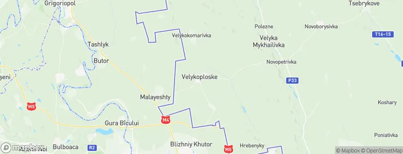 Velykoploske, Ukraine Map