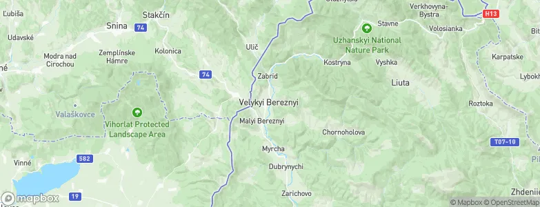 Velykyi Bereznyi, Ukraine Map