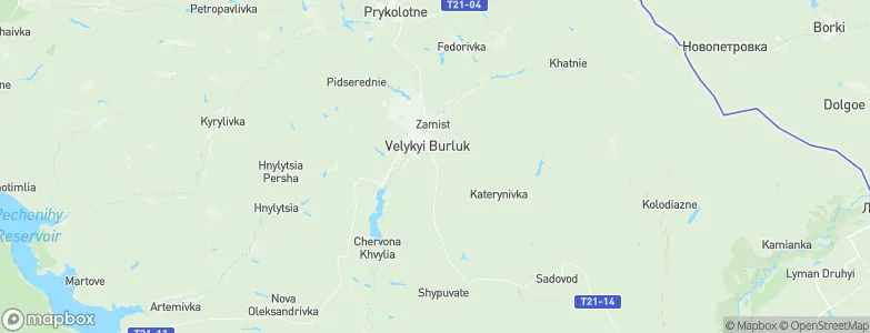 Velykyy Burluk, Ukraine Map